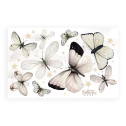 Set De Grands Stickers Papillons Naturels