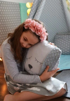 Coussin Tendre Lapin Gris