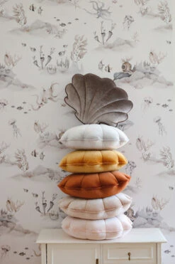 Coussin Décoratif En Velours Coquillage Cuivre Scintillant -GribouilleTa Chambre Soldes Magasin file 3136