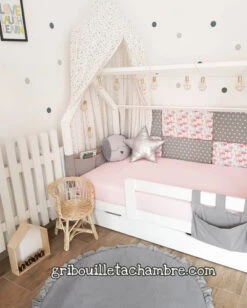 Ciel De Lit Nuit étoilé Blanc Et Gris -GribouilleTa Chambre Soldes Magasin file 3220