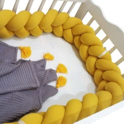 Tour De Lit Tressé 3 Grains Moutarde -GribouilleTa Chambre Soldes Magasin file 3263