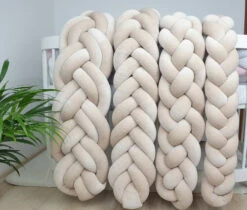 Tour De Lit Tressé 3 Grains Velours Uni Latte -GribouilleTa Chambre Soldes Magasin file 3283