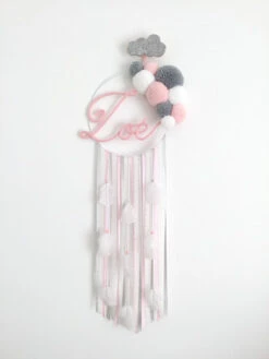 Attrape Rêves Tricotin Et Pompons Prénom