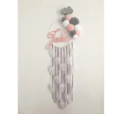 Attrape Rêves Tricotin Et Pompons Prénom -GribouilleTa Chambre Soldes Magasin file 3294
