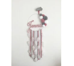 Attrape Rêves Tricotin Et Pompons Prénom -GribouilleTa Chambre Soldes Magasin file 3301