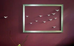 Envol D'oiseaux Céramique Blanc Et Or - Art -GribouilleTa Chambre Soldes Magasin file 3322