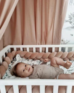 Tour De Lit Tressé 3 Grains Velours Uni Camel -GribouilleTa Chambre Soldes Magasin file 3369