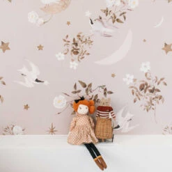 Papier Peint Petits Oiseaux De Nuit -GribouilleTa Chambre Soldes Magasin file 3416