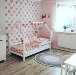 Lit MAISON Avec Petite Cheminée Blanc, Gris, Rose, Mint Ou Noir -GribouilleTa Chambre Soldes Magasin file 35