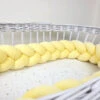 Tour De Lit Tressé 3 Grains Velours Jaune