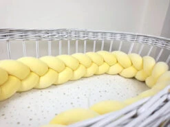 Tour De Lit Tressé 3 Grains Velours Jaune