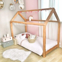 Lit Cabane En Hêtre Avec Ou Sans Barrières -GribouilleTa Chambre Soldes Magasin file 355