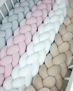 Tour De Lit Tressé 4 Grains Velours Latte -GribouilleTa Chambre Soldes Magasin file 3560