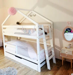 Lit Maison A étage Avec Tiroir Gigogne