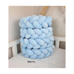 Tour De Lit Tressé 3 Grains Velours Uni Babyblue -GribouilleTa Chambre Soldes Magasin file 3711