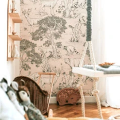 Papier Peint Animaux Naturel Ou Noir & Blanc -GribouilleTa Chambre Soldes Magasin file 3740