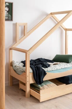 Lit Maison D'Archi Cadre Déco Avec Tiroir Gigogne -GribouilleTa Chambre Soldes Magasin file 500