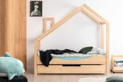 Lit Maison D'Archi Cadre Déco Avec Tiroir Gigogne -GribouilleTa Chambre Soldes Magasin file 501