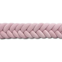 Tour De Lit Tressé Epis De Blé Velours Rose