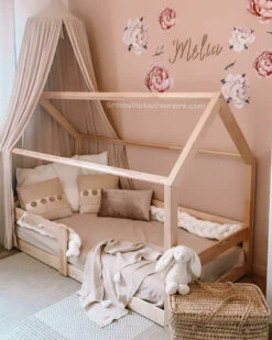 Lit Maison Avec Barrières En Pin Naturel Express