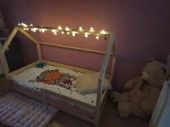 Lit Maison Avec Barrières En Pin Naturel Express -GribouilleTa Chambre Soldes Magasin file 533