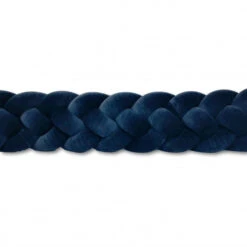 Tour De Lit Tressé 4 Grains Velours Bleu Roi