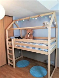 Lit Maison Pilotis Hauteur 55, 70 Ou 90cm -GribouilleTa Chambre Soldes Magasin file 561