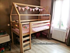 Lit Maison Pilotis Hauteur 55, 70 Ou 90cm -GribouilleTa Chambre Soldes Magasin file 568