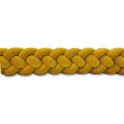 Tour De Lit Tressé 4 Grains Velours Moutarde