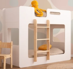 Lit Superposé DIEGO Blanc Bicolore à Personnaliser