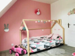 Lit Maison Avec Cheminée En Pin Naturel Avec Ou Sans Barrières -GribouilleTa Chambre Soldes Magasin file 671