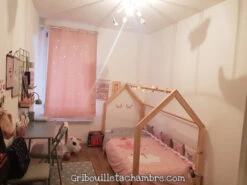 Lit Maison Avec Cheminée En Pin Naturel Avec Ou Sans Barrières -GribouilleTa Chambre Soldes Magasin file 673