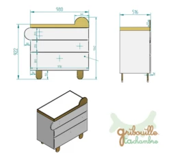 Commode Teddy Blanche -GribouilleTa Chambre Soldes Magasin file 70