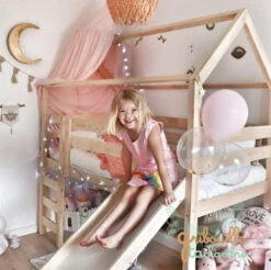 Lit Maison Pilotis Avec Toboggan RAPIDE -GribouilleTa Chambre Soldes Magasin file 749