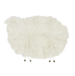 Tapis Lavable Lainage Mouton Nez Rose