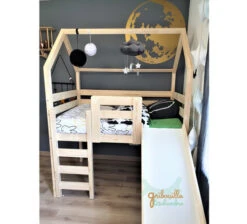 Lit Maison Pilotis Avec Toboggan RAPIDE -GribouilleTa Chambre Soldes Magasin file 750