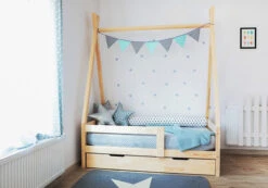 Lit Tipi De La Tribu CheYenne Avec Tiroir Gigogne -GribouilleTa Chambre Soldes Magasin file 788