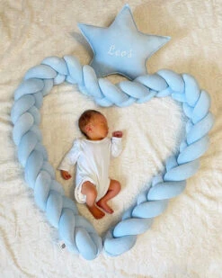 Tour De Lit Tressé 3 Grains Babyblue -GribouilleTa Chambre Soldes Magasin file 822