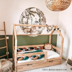 Lit Maison Avec Tiroir Bois Naturel Avec Ou Sans Barrières 24 Lit Maison Avec Tiroir Bois Naturel Avec Ou Sans Barrières -GribouilleTa Chambre Soldes Magasin file 878