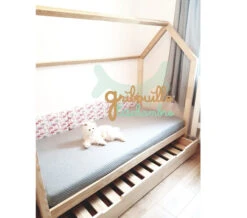 Lit Maison Avec Tiroir Bois Naturel Avec Ou Sans Barrières 27 Lit Maison Avec Tiroir Bois Naturel Avec Ou Sans Barrières -GribouilleTa Chambre Soldes Magasin file 881
