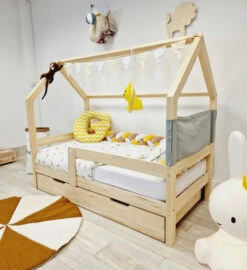 Lit Maison Avec Tiroir Bois Naturel Avec Ou Sans Barrières 31 Lit Maison Avec Tiroir Bois Naturel Avec Ou Sans Barrières -GribouilleTa Chambre Soldes Magasin file 885