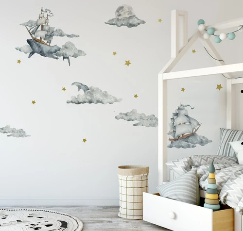 Set De Stickers Balais Mer Et Ciel 4 Set De Stickers Balais Mer Et Ciel – Image 2