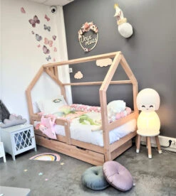 Lit Cabane En Hêtre Avec Tiroir