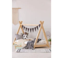 Lit Tipi De La Tribu Apache Avec Sommier En Bois Naturel -GribouilleTa Chambre Soldes Magasin file 908