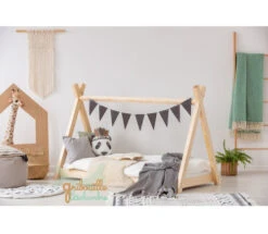 Lit Tipi De La Tribu Apache Avec Sommier En Bois Naturel -GribouilleTa Chambre Soldes Magasin file 909