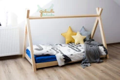 Lit Tipi De La Tribu Apache Avec Sommier En Bois Naturel -GribouilleTa Chambre Soldes Magasin file 915