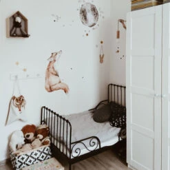 Stickers Illustration Le Renard Et La Lune -GribouilleTa Chambre Soldes Magasin file 956