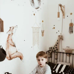 Stickers Illustration Le Renard Et La Lune -GribouilleTa Chambre Soldes Magasin file 959